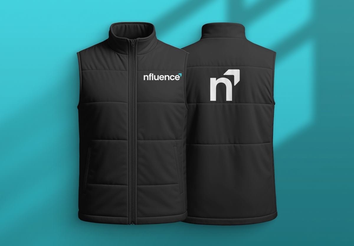 Official Nfluence Executive Down Vest Mockup